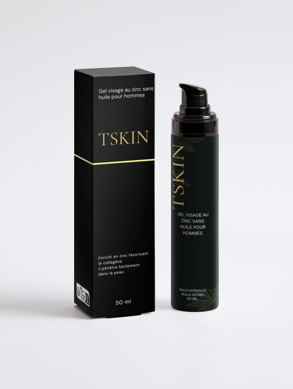 Gel visage au zinc sans huile pour hommes
